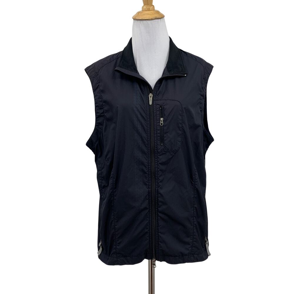 Nike Vest Womens XS Extra Small Black Sleeveless Full Zip Mesh Back Vented
